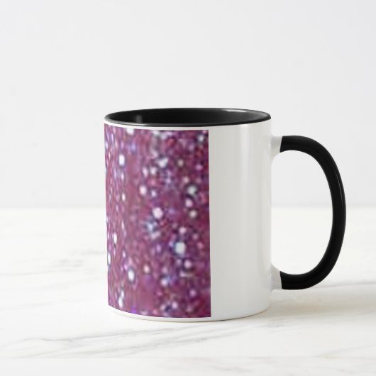Lila Glitzer-Tasse Tasse (Rechts)