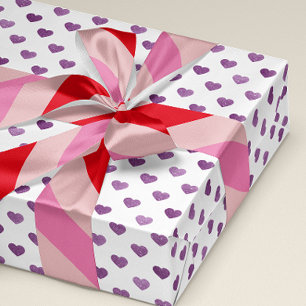 Lila Glitzer Tiny Heart Gemusterte Schleifpapier Geschenkpapier