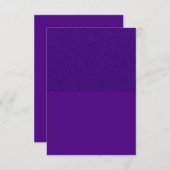 Lila Glitzer-Top-Antwortkarte - Anpassbar RSVP Karte (Vorne/Hinten)