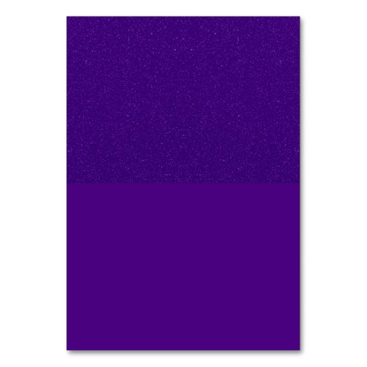 Lila Glitzer-Top-Tischkarte - Anpassbar Tischnummer (Vorderseite)