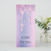 Lila Glitzer Tropfen holografische Schere Haare (Stehend Vorderseite)