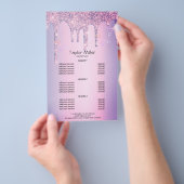 Lila Glitzer Tropfen holografische Schere Haare Flyer (Handgriff)