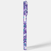 Lila Glitzer Türkis Glam Girly Signature Case-Mate iPhone Hülle (Rückseite / Rechts)