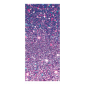 Lila Glitzer und Glamour Schönheit Werbekarte (Hinten)