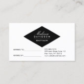 Lila Glitzer- und Glamour-Verweiskarte Empfehlungskarte (Rückseite)