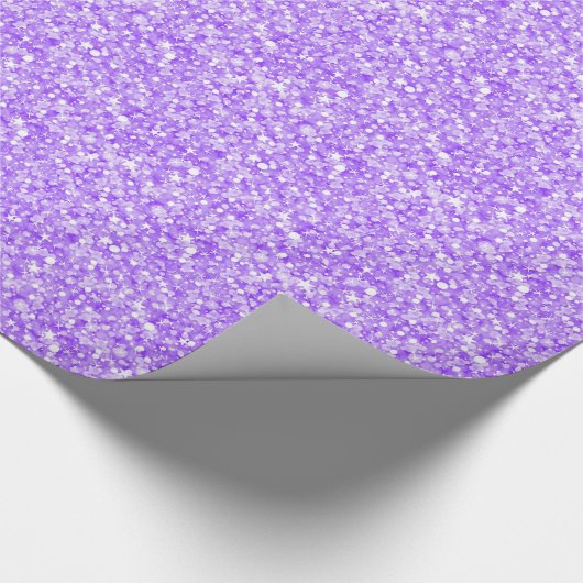 Lila Glitzer und Glitzern Geschenkpapier (Ecke)