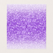 Lila Glitzer und Weißfunken Visitenkarten (Innenseite Aufgefaltet)
