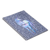 Lila Glitzer Unicorn Notizblock (Rechte Seite)