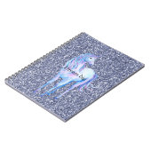 Lila Glitzer Unicorn Notizblock (Linke Seite)