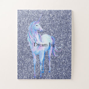 Lila Glitzer Unicorn Puzzle