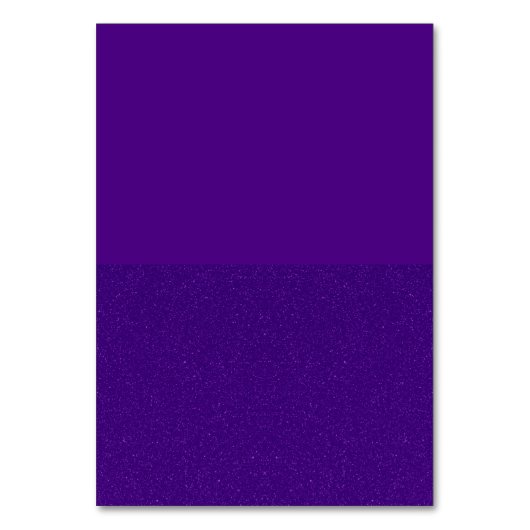 Lila Glitzer Untere Tischkarte - Anpassbar Tischnummer (Vorderseite)