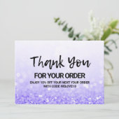 Lila Glitzer Vielen Dank, Media Insert Dankeskarte (Stehend Vorderseite)