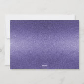 Lila Glitzer Weihnachts-Fotokarte Feiertagskarte (Rückseite)