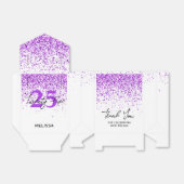 Lila Glitzer White Geburtstag Danke Geschenkschachtel (Ungefaltet)