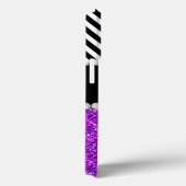 Lila Glitzer Zickzack Monogramm Case-Mate iPhone Hülle (Rückseite / Rechts)