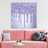 Lila Glitzer zum Tropfen | Chic Lavender Icing Pou Leinwanddruck (Insitu (Wohnzimmer))