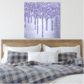 Lila Glitzer zum Tropfen | Chic Lavender Icing Pou Leinwanddruck (Insitu (Schlafzimmer))