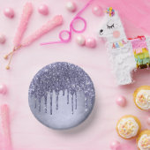 Lila Glitzer zum Tropfen | Chic Lavender Icing Pou Pappteller (Party)