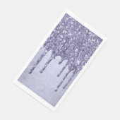 Lila Glitzer zum Tropfen | Chic Lavender Icing Pou Serviette (Ecke)