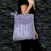 Lila Glitzer zum Tropfen | Chic Lavender Icing Pou Tasche