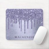 Lila Glitzer zum Tropfen | Lavendel-Icing-Monogram Mousepad (Mit Mouse)