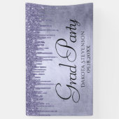 Lila Glitzer zum Tropfen | Lavendel Pour Abschluss Banner (Vertikal)