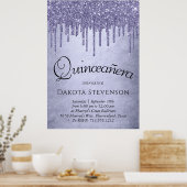Lila Glitzer zum Tropfen | Lavender Quinceanera Poster (Küche)