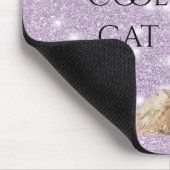 Lila Glitzerbraune Coole Katzenbrille   Mousepad (Ecke)