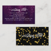 Lila Glitzern, die gut Hochzeit wünschen Begleitkarte (Vorne/Hinten)