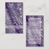 Lila Glitzern-funkelnd Terminkarte (Vorne/Hinten)