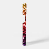 Lila Glitzern mit Regenbogengelb iPhone Hülle (Rechte Seite)