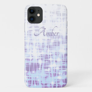 Lila Glitzern mit weißem Gradient Personalisiert Case-Mate iPhone Hülle