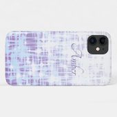 Lila Glitzern mit weißem Gradient Personalisiert Case-Mate iPhone Hülle (Rückseite (Horizontal))