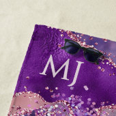 Lila glitzernde Achat-Textur Strandtuch (Beispiel)