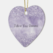 Lila Glitzy Glitzer Keramik Ornament (Links)