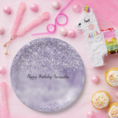 Lila Glitzy Glitzer              Pappteller (Party)