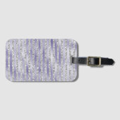 Lila Glitzy Glitzer Streifen Gepäckanhänger (Vorderseite (Horizontal))