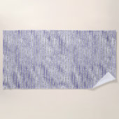 Lila Glitzy Glitzer Streifen Strandtuch (Vorderseite)