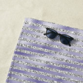 Lila Glitzy Glitzer Streifen Strandtuch (Beispiel)
