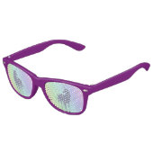 Lila Glitzy Unicorn Regenbogen Partybrille (Schrägansicht)