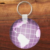 Lila Globe Schlüsselanhänger (Vorderseite)