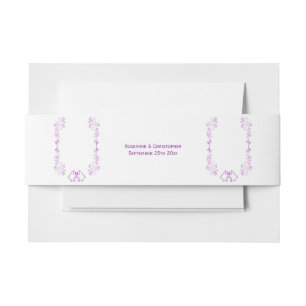 Lila Glocken-Scrollwork-Hochzeit Einladungsbanderole