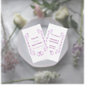 Lila Glocken-Scrollwork-Hochzeit Platzkarte