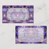 Lila Glow Energy Visionary Art Business Cards Visitenkarte (Vorne/Hinten)