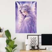Lila Glow Fairy Poster verzaubern (Heimbüro)