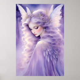 Lila Glow Fairy Poster verzaubern