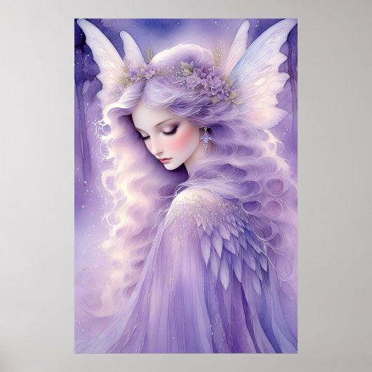 Lila Glow Fairy Poster verzaubern (Vorne)