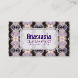 Lila Glow Funkelnd Energy Business Cards Visitenkarte