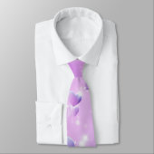 Lila Glow Heart Neck Tie Krawatte (Gebunden)