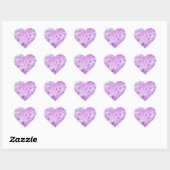 Lila Glow Herz Sticker (Blatt)